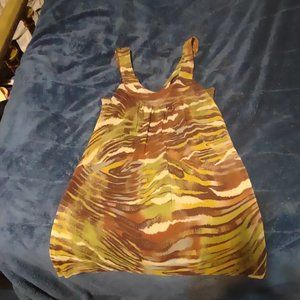 Trippy water pattern earth tones tank
